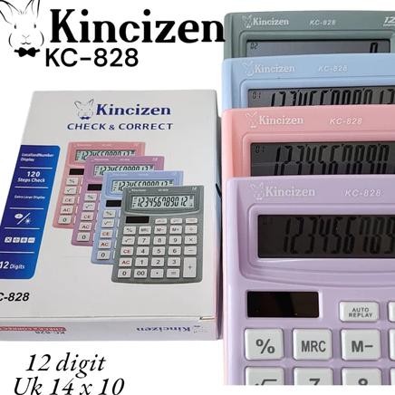 

READY STOK WTT Kalkulator KC-828 12 Digit Pastel Check Correct Calculator Meja Kantor KC 828 Siap kirim