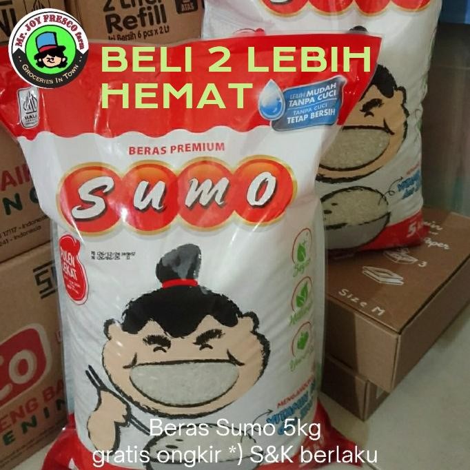 

SUMO 5Kg Original Beras Sumo Kemasan Merah 5 kg Beras Super Premium Rice Putih Pulen Gratis Ongkir