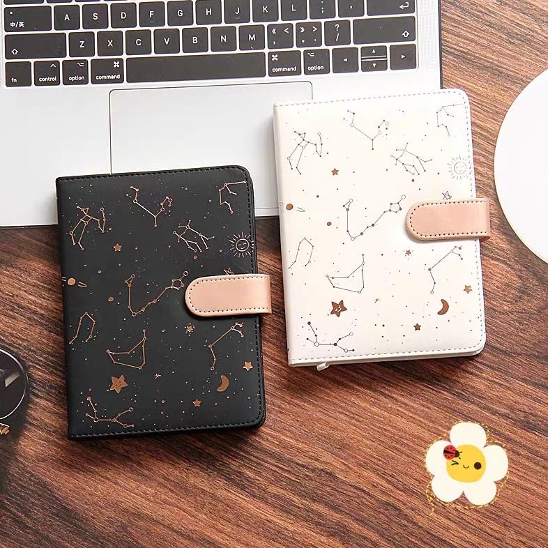 

READY STOCK Starry Sky Planner 2025 Yearly&weekly planner 288 Pages A6 size notebook/journal/diary PU Leather soft cover Stationery
