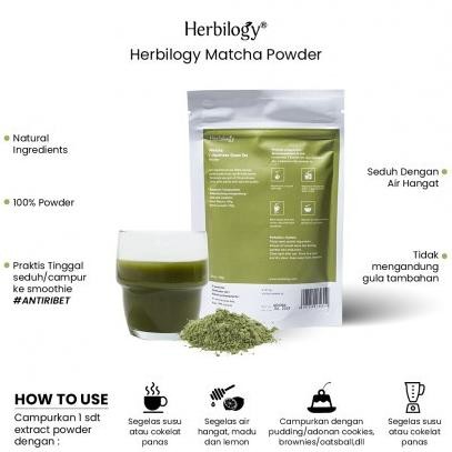 

Matcha Powder - 100Gr Natural Ingredients Organic Herbs By Herbilogy (Baru)