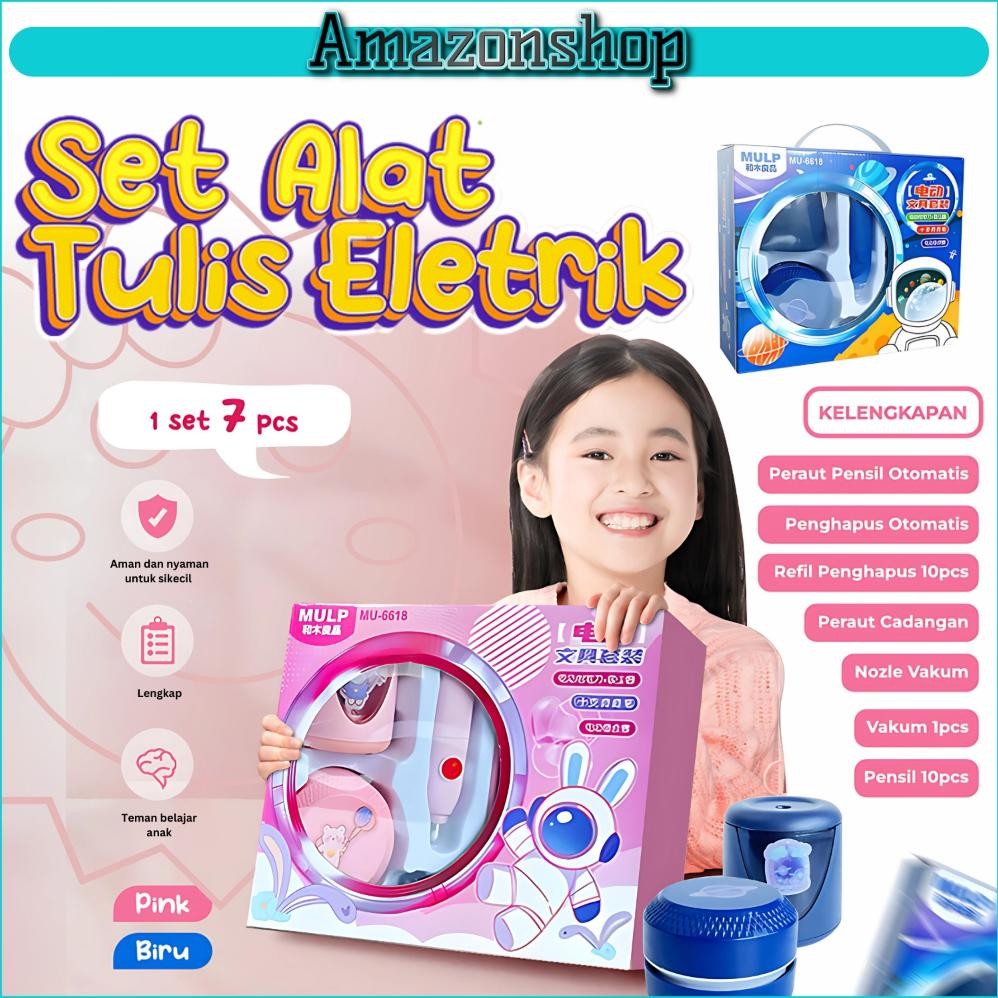 

TERMURAH (LC) Stationery Set Rautan Pensil Penghapus Vacum Alat Tulis Set Lengkap Siap kirim
