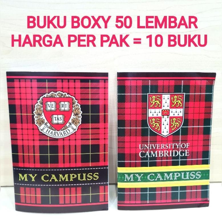 

READY STOCK Buku Tulis Panjang BIG BOS CAMPUS BOXY 50 Lembar Isi 10 Buku RANDOM