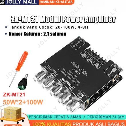 [Model Terbaru] ZK-TB21 Amplifier Bluetooth TPA3116D2 50Wx2+100W Power Amplifier Amplifier Board Blu