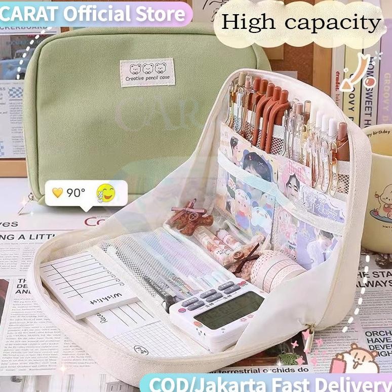 

TERMURAH CARAT 12 Layer Tas Tempat Pensil Case Pouch Anak Sekolah Transparan Kapasitas Besar Stationery Kantor A020 Siap kirim