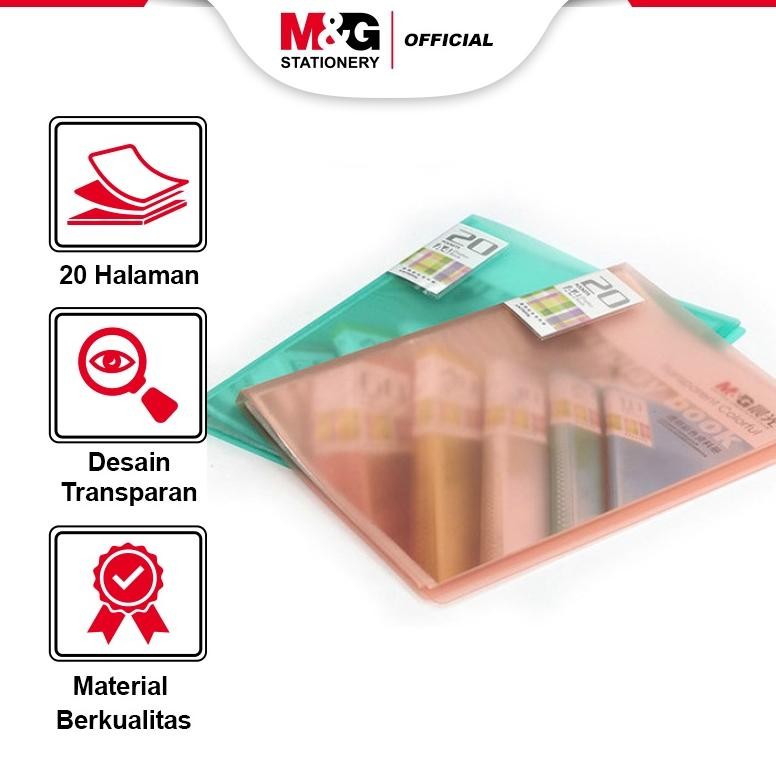 

TERMURAH M&G File Map A4 20/30/40/60 Halaman Display Book Desain Transparan Siap kirim