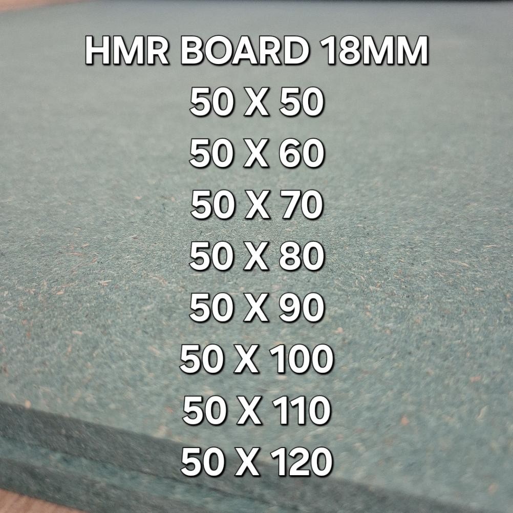 

Papan MDF / HMR BOARD custom warna hijau 18mm lebar 50 cm