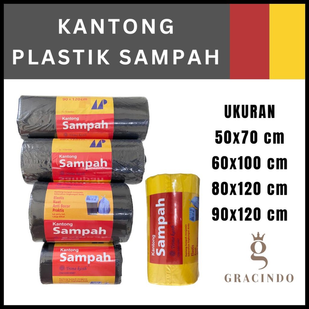 PLASTIK SAMPAH 60X100 80X120 90X120 1 ROLL / TRASHBAG KANTONG SAMPAH TRASH BAG 60X100CM 80X120CM 90X