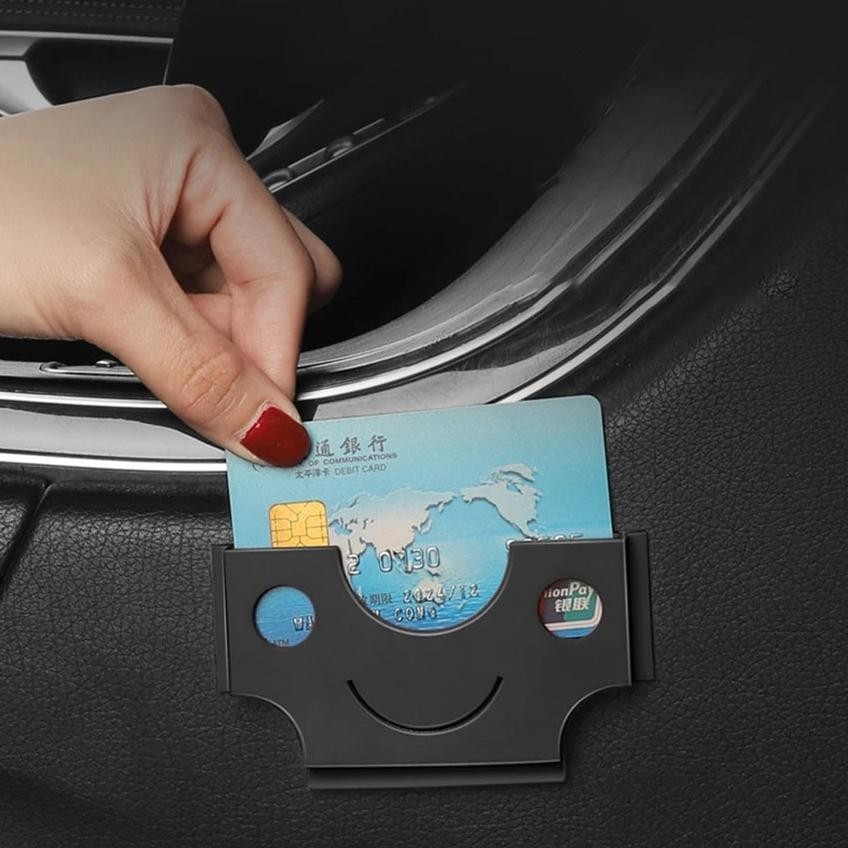 Premium Tempat Penyimpanan Kartu Mobil Tempel Di Dashboard / Samping Pintu / Car Card Slot Tempel / 