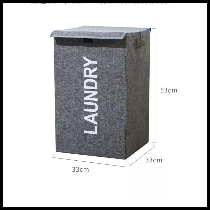 PXTON - STORAGE BOX LAUNDRY /  KERANJANG CUCIAN BAJU KOTOR KOTAK PERSEGI DENGAN TUTUP / STORAGE BOX 