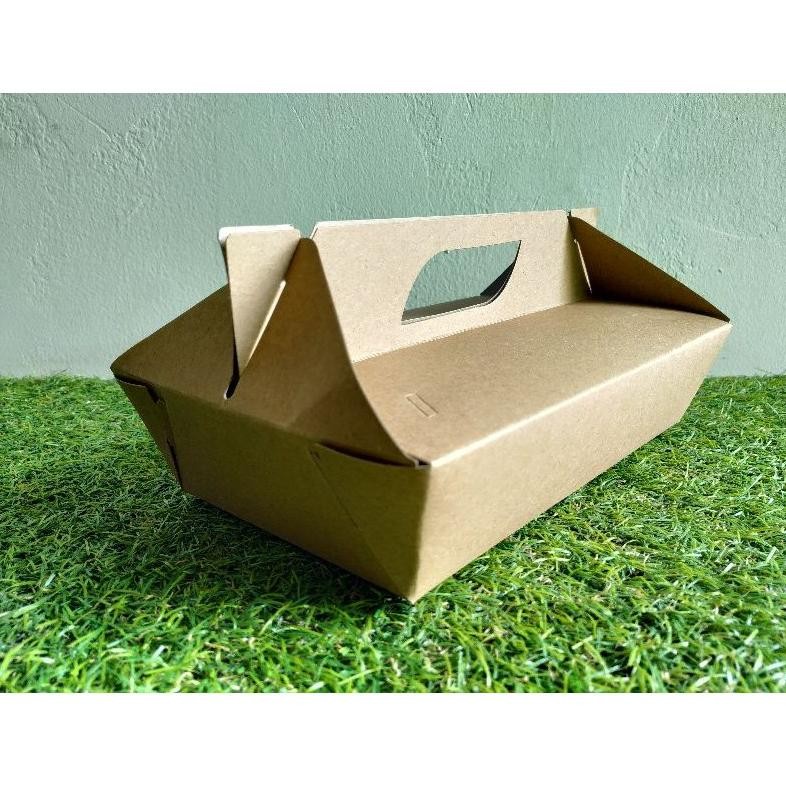 

Diskon Ty-65 [10Pcs] Gable Box / Box Jinjing Kraft Dus Roti Kue Kering 215X120X55 Mm / Hampers Termurah