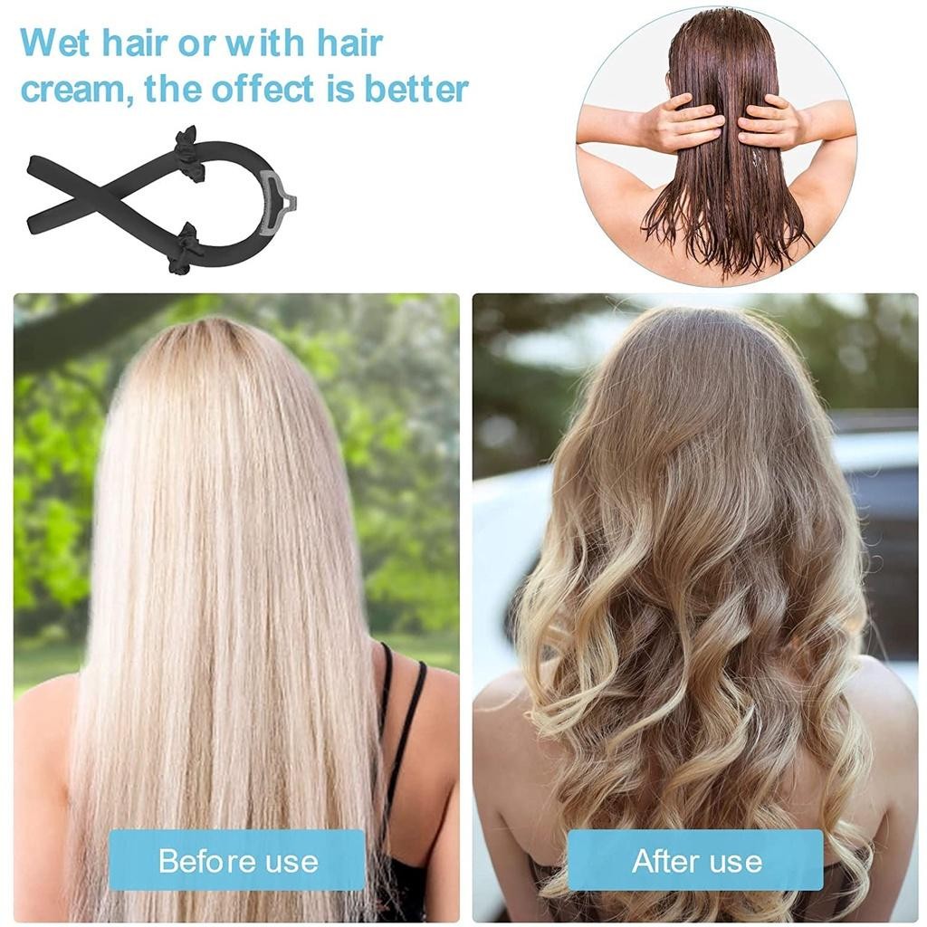 Melede Heatless Curls Band Rambut Panjang Dengan Rol Rambut Jepit Rambut Diy Styling/Alat Keriting A