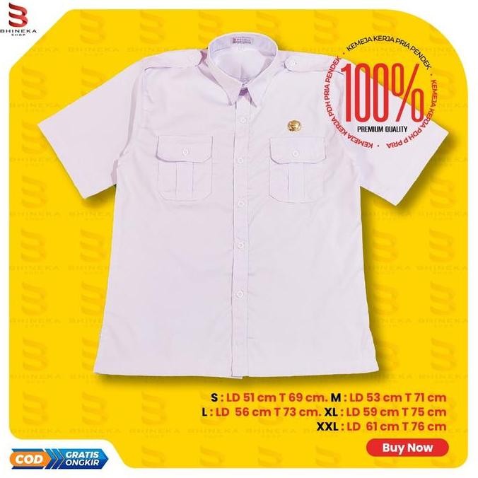 Kemeja Pdh Putih Pria Baju Pdh Putih Seragam Pns Putih