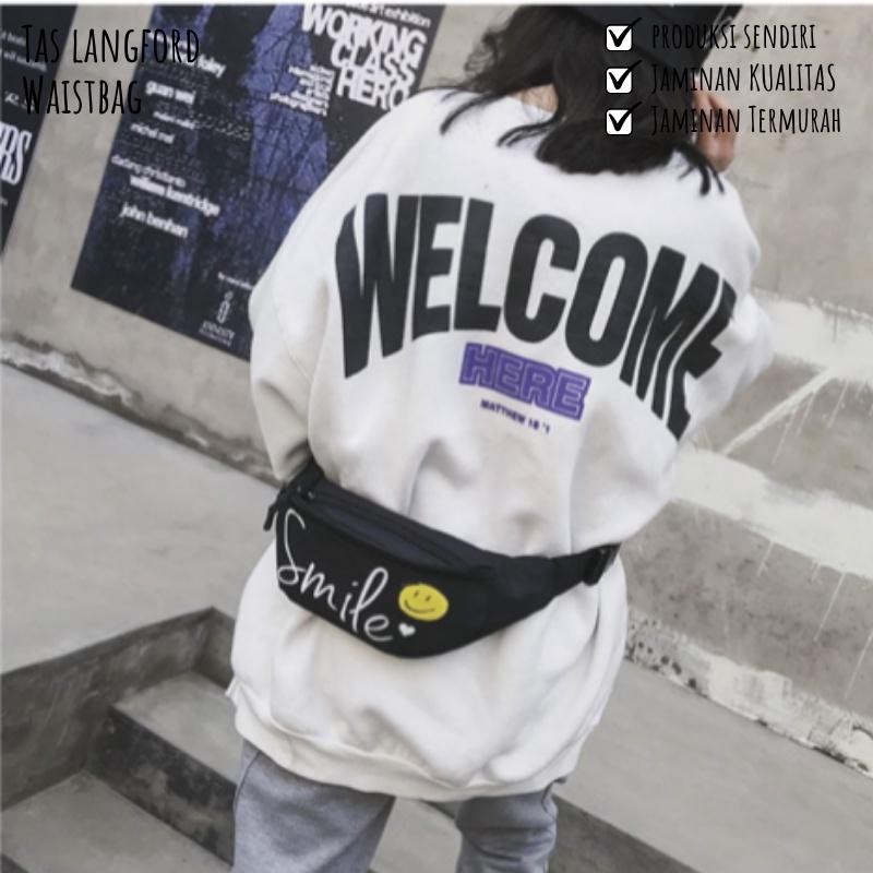 Tas Waistbag Wanita - Selempang Pinggang Dada Travel Model Korea Fashion Terbaru Termurah Kekinian B