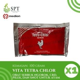 Terlaris MEDION VITA TETRA CHLOR SERBUK 100 g OBAT AYAM Terbaru