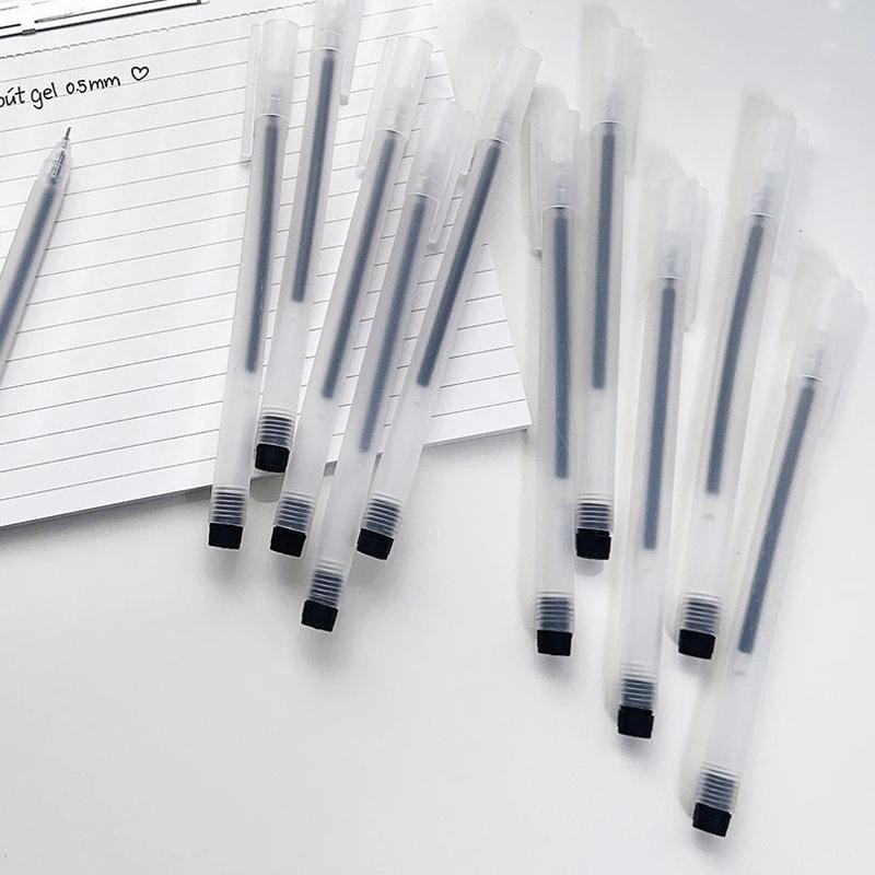 

10Pcs Pulpen 1 Pack Murah Pena Isi Pulpen Gel Pen Bolpoin Pena Standar Perlengkapan Sekolah Stationery Korea Simple Study Stuff Barang Aesthetic