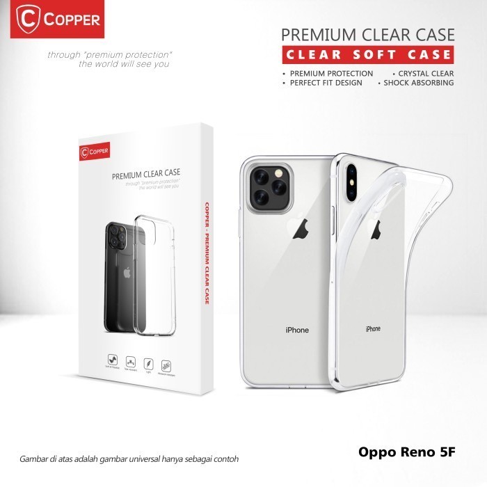 Copper For Oppo Reno 5f | Softcase Bening / Clear Soft Case