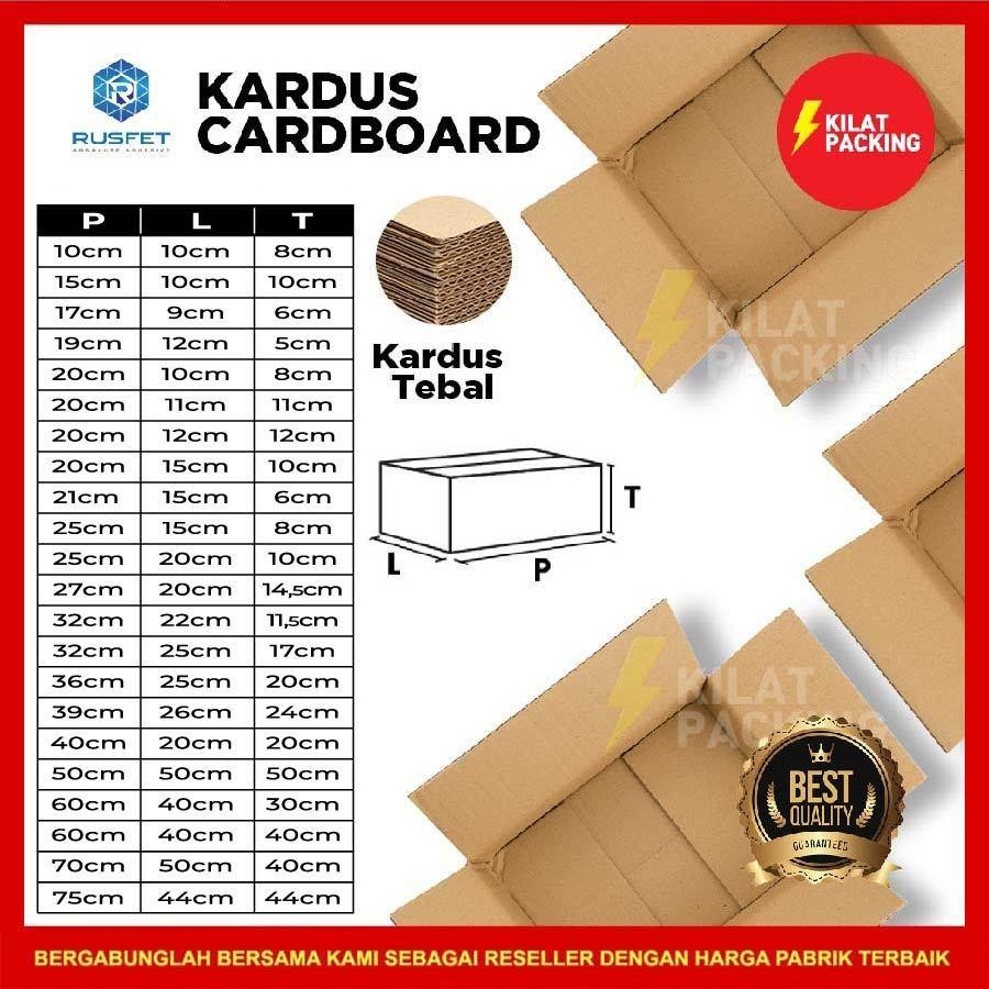 

Kardus Packing Rusfet / Dus Karton Box / Kardus Box Packing Baru Coklat Polos Satuan - Size Large