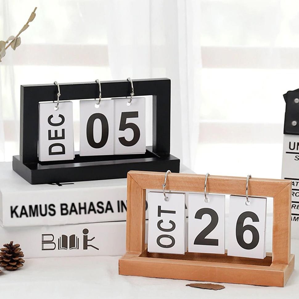 

Kalender Meja Kayu Unik - Dekorasi Rumah Perpetual Kalender
