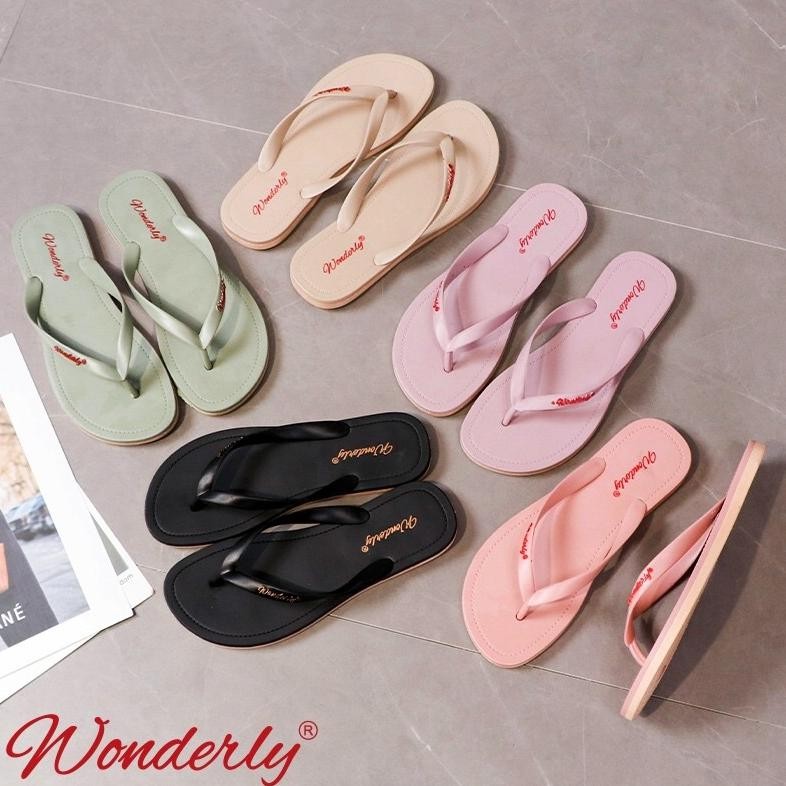 Premium Terbaik Sendal Jepit Jelly Wonderly 1001-2 Wanita Elegan