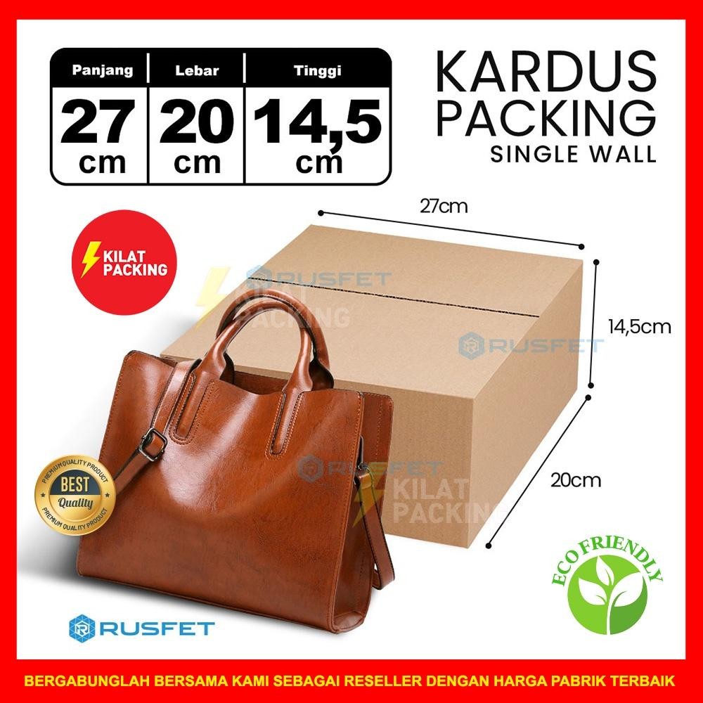

Kardus Packing Rusfet / Dus Karton Box Packing / Box Kardus Baru Coklat Polos Satuan - 27 X 20 X 14,5