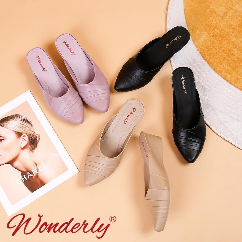 Original Sepatu Slip On Wanita Wonderly A910-3 Pvc Ringan