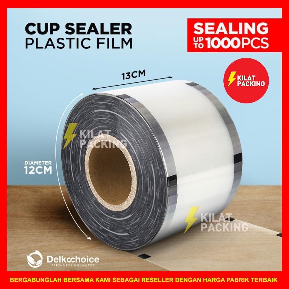Cup Sealer Plastik Lid Plastik Roll Tutup Gelas Seal Cup 1000Pcs Gelas