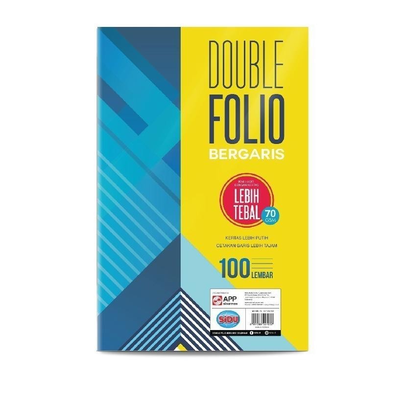 

New [Pelangi Stationery] Sidu Double Folio Bergaris 100 Lembar Sdu Rf 100 70 Gsm