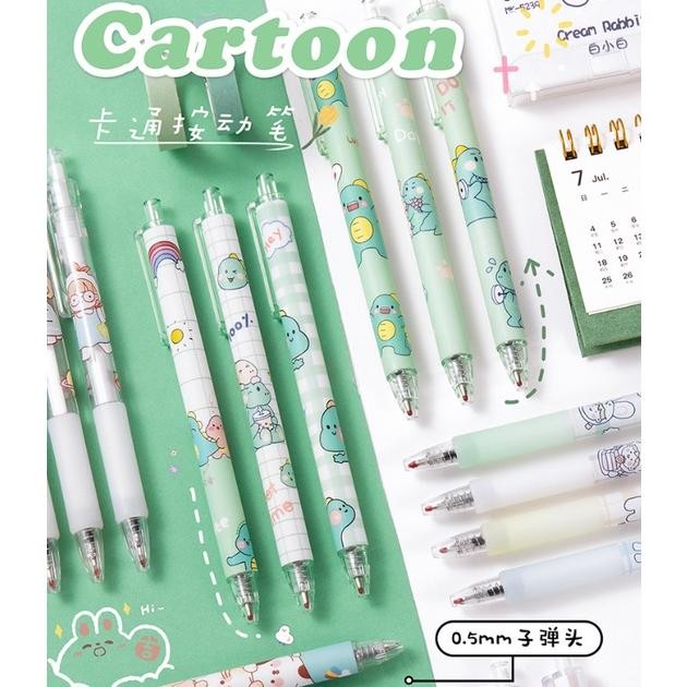 

Mewah Set Pulpen Pen Gel 6 Pc / Mekanik Motif Cartoon / Pulpen Gel Mekanik Lucu / Pulpen Aesthetic