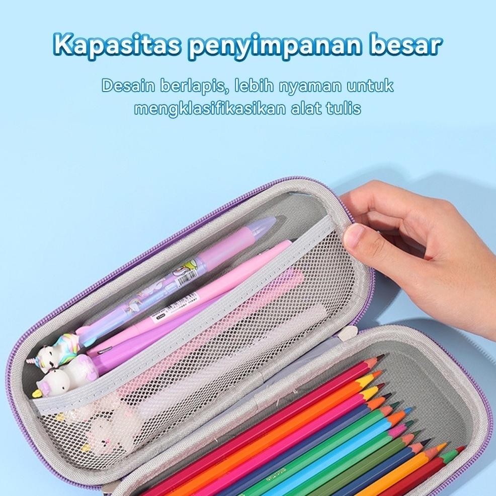 

Trendi Tempat Pensil Anak Motif Labubu 3D Kotak Pensil Anak Motif Kartun Bahan Eva / Kotak Pensil Anak Motif Squishy