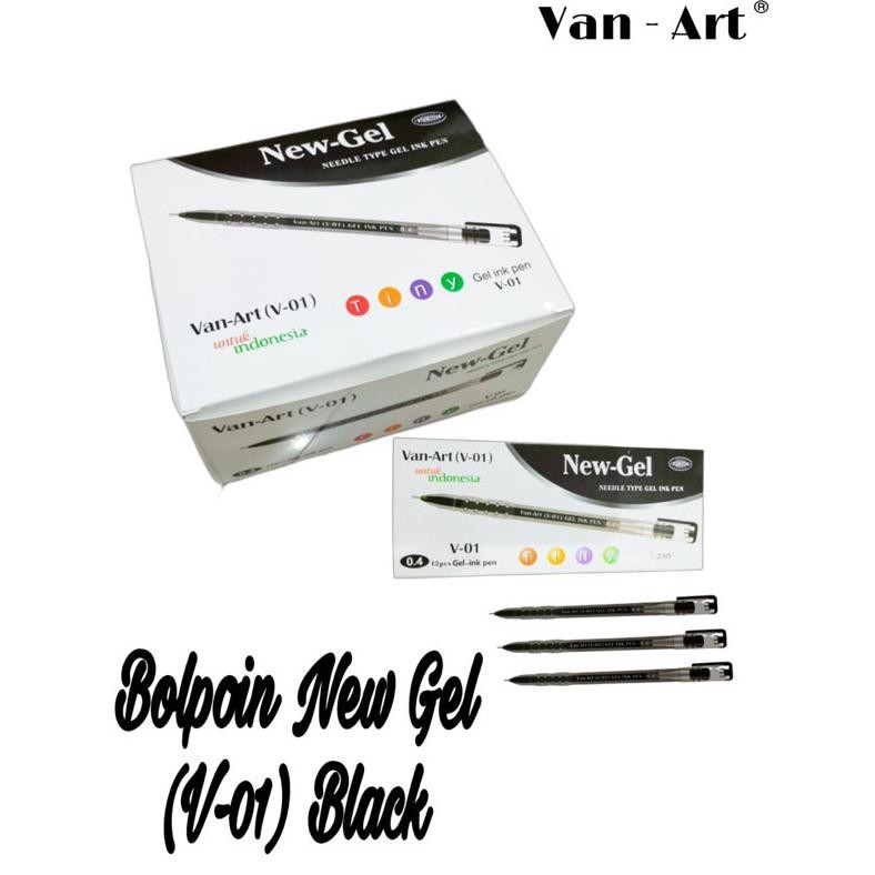 

Garansi (1 Pack) Bolpoin New Gel Van-Art V-01 Hitam (1Pack 12Pc), Gel Pen Newjell Zuixua Pulpen Apel