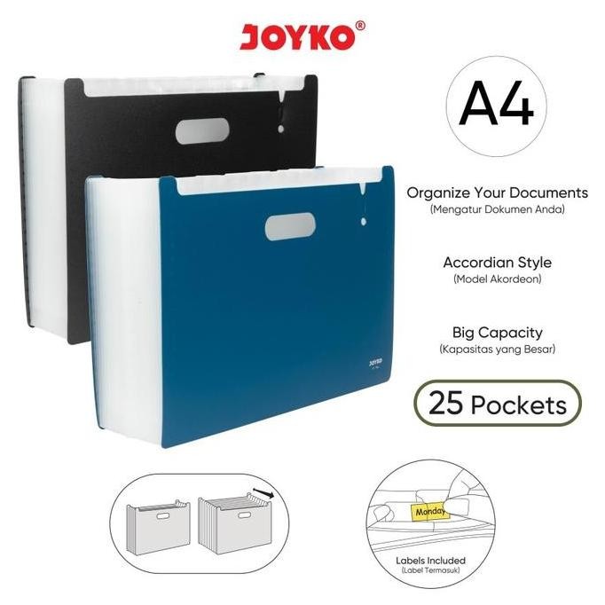 

HARGA DISKON Expanding File A4 25 POCKETS Organizer JOYKO / Map Harmonika EF-7A4