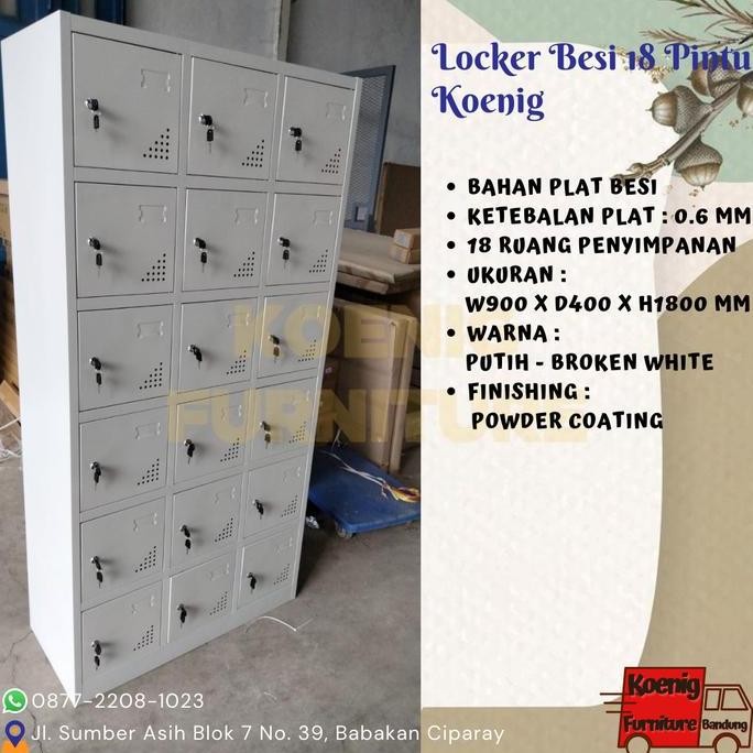 

HARGA DISKON Locker 18 Pintu Koenig KG LC18 / Locker Besi Murah / Loker Termurah