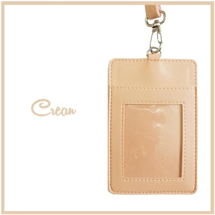 

TERMURAH SOUVENIR TEMPAT KANTONG KALUNG KARTU ID CARD / NAME TAG HOLDER CREAM