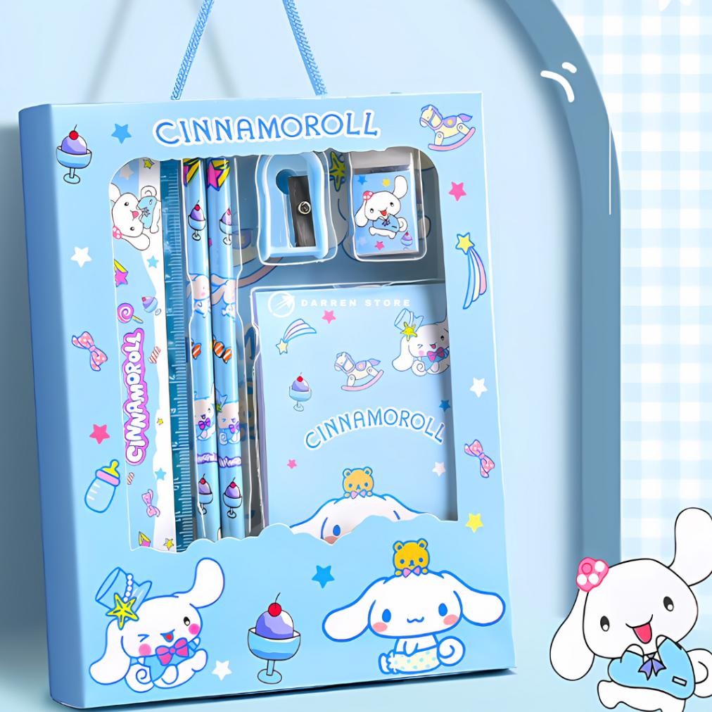 

Elegan Set Alat Tulis Anak Sekolah Karakter Sanrio 7 In 1 8015