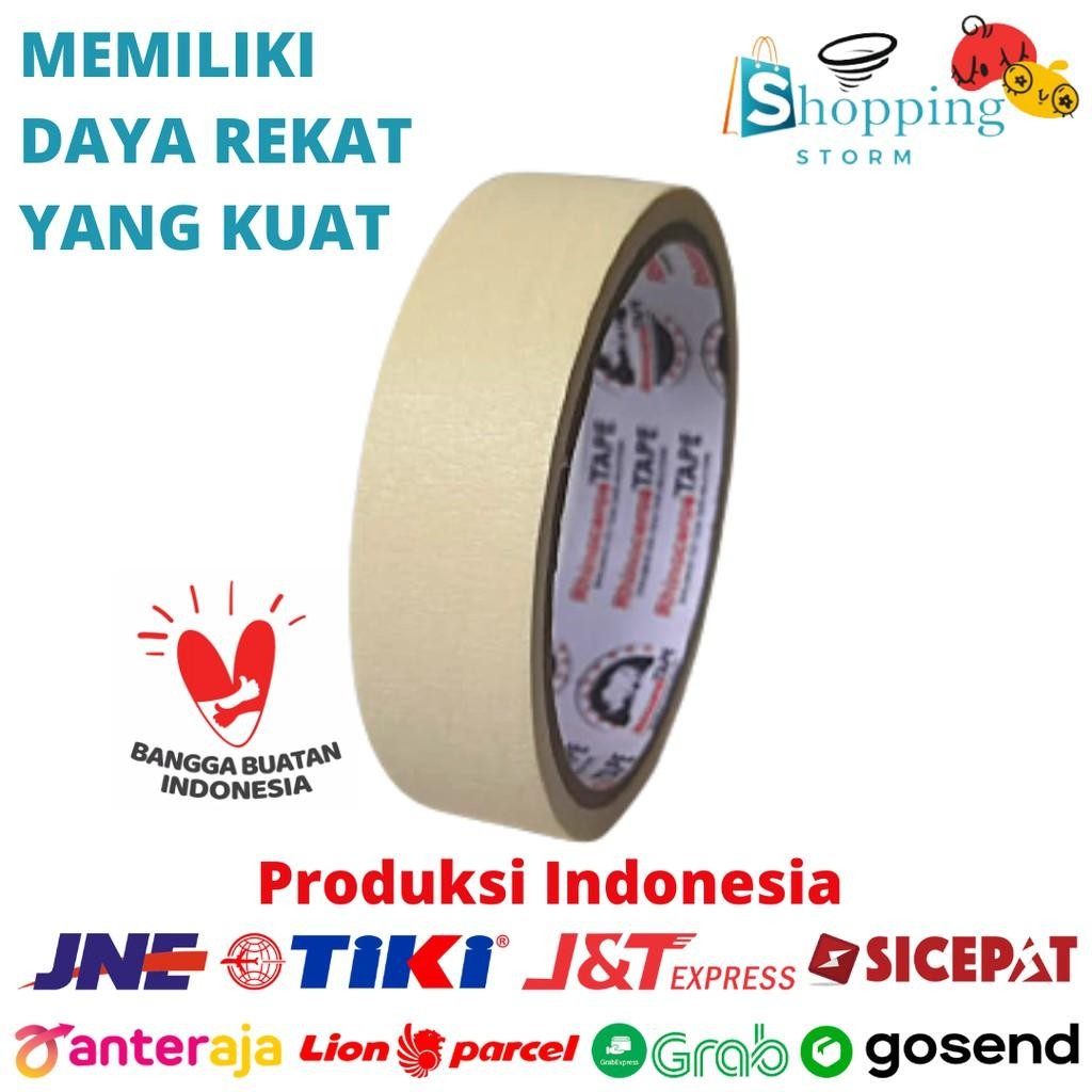 

Lakban Kertas Masking Tape Rhinoceros Tape Putih 24Mm X 10M