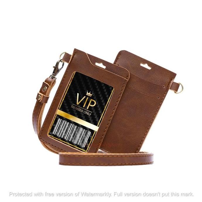 

DISKON LEATHER NAME TAG / ID CARD HOLDER KULIT / LANYARD - HEROS