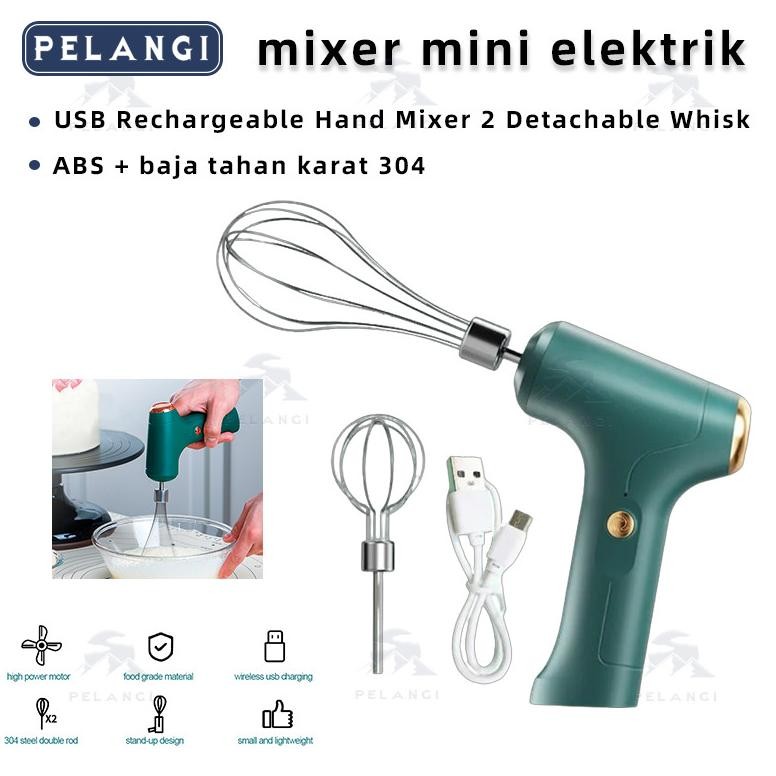NEW Hand Mixer Electric Wireless Portable Mixer Mixer Tangan Mini Tanpa Kabel USB Rechargeable Hand 