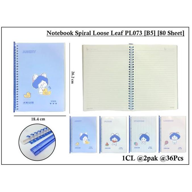 

HOT PROMO map looseleaf b5 vian pl073 model geser isi 80 lembar