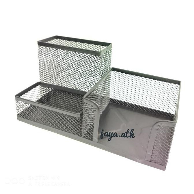 

JUAL TEMPAT PULPEN ALAT TULIS BESI JARING HITAM PEN HOLDER DESK OGANIZER