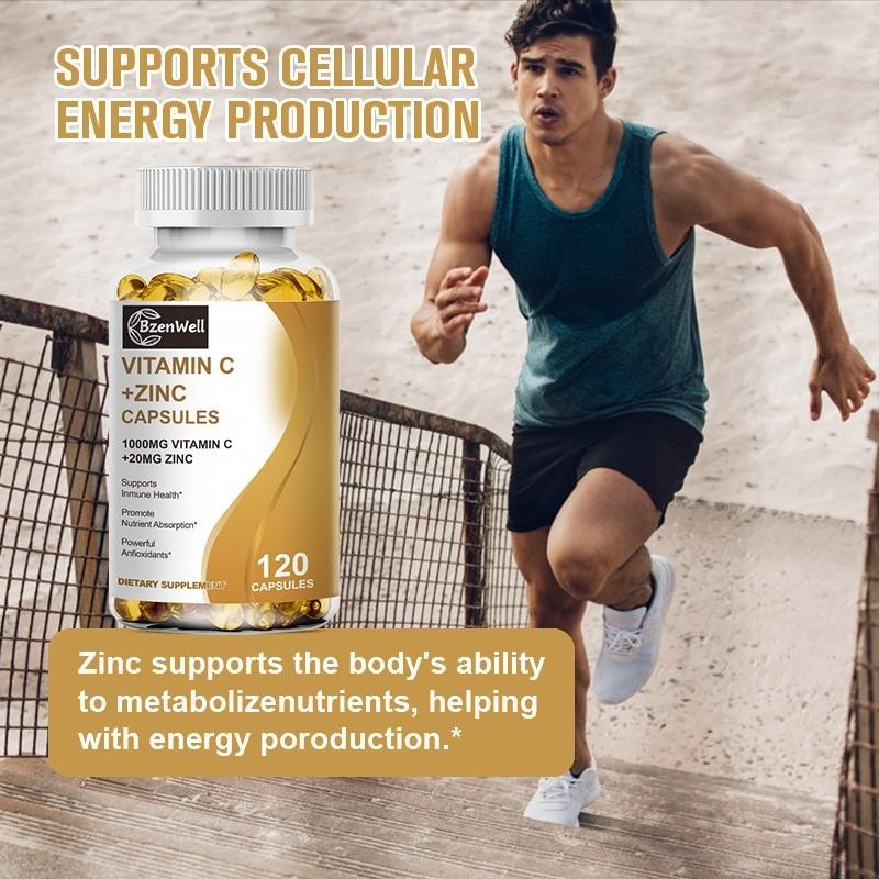 Minyak Ikan Bzenwell Vitamin C+Zinc Capsules 120 Caplets  1000Mg Vitamin C+20Mg Zinc