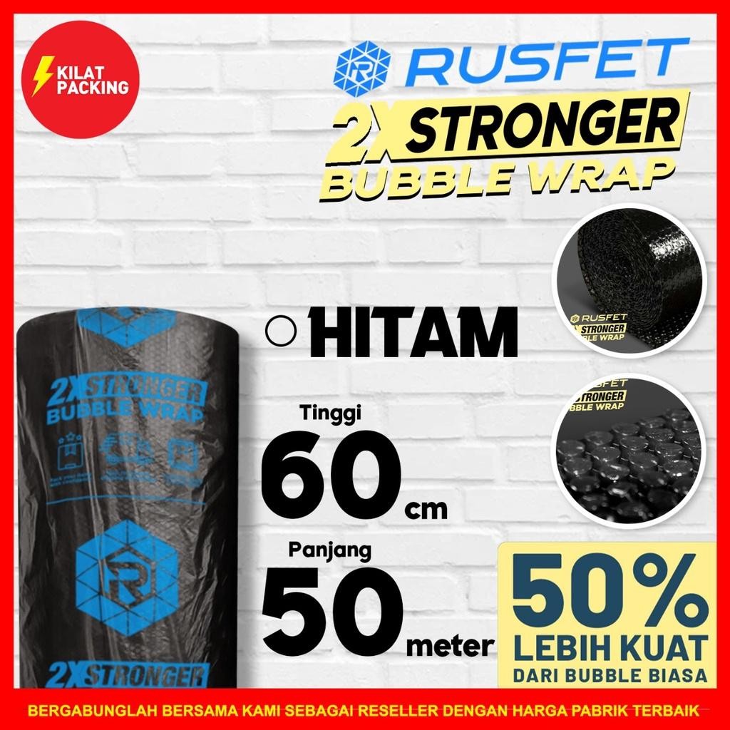 

Plastik Bubble Wrap 60Cm X 50Meter Rusfet Bubblewrap Buble Packing Babel Wrap Tebal Roll Hitam