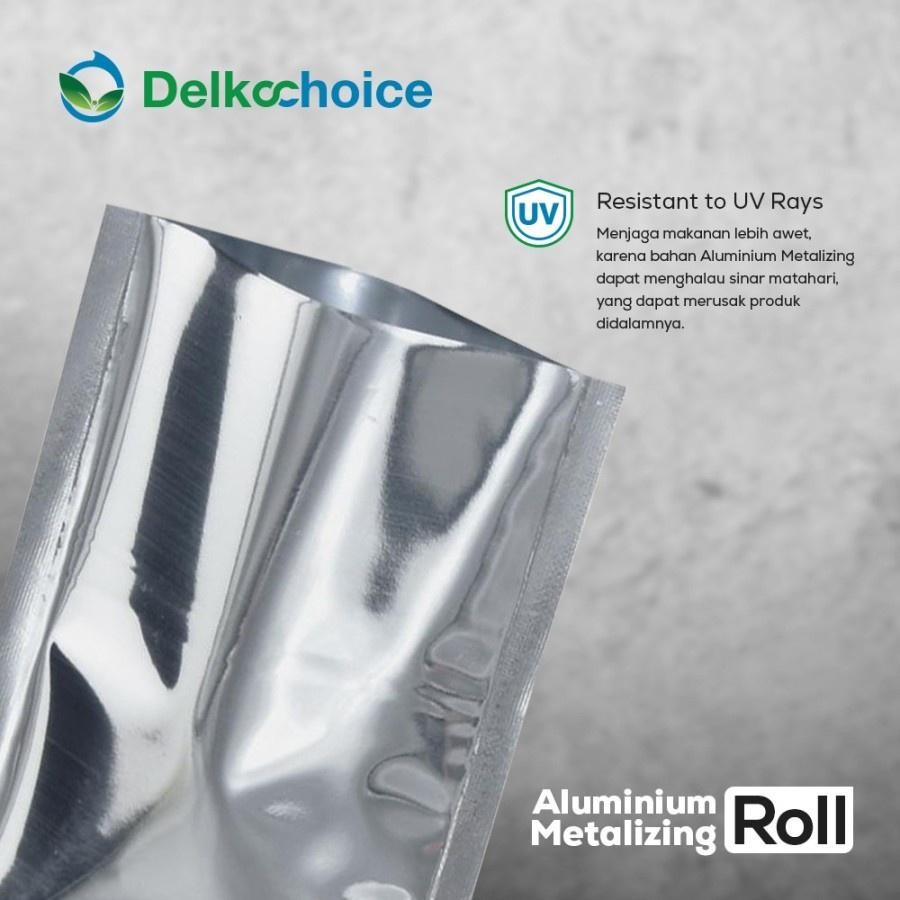 Plastik Sachet Kemasan Alumunium Foil Roll Metalizing Kemasan Sachet 25 Cm Delkochoice