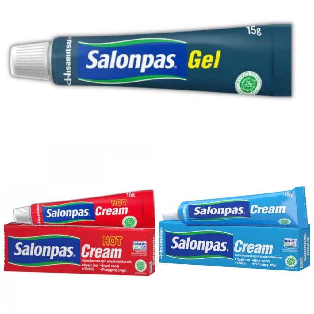 Salonpas Cream Hot - Salonpas Gel 15 Gr