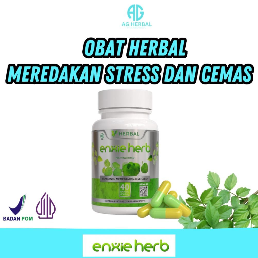 ENXIE HERB - Anxietas Obat Herbal 100% Alami Atasi Gangguan Kecemasan, Was Was Cemas Berlebihan, Str