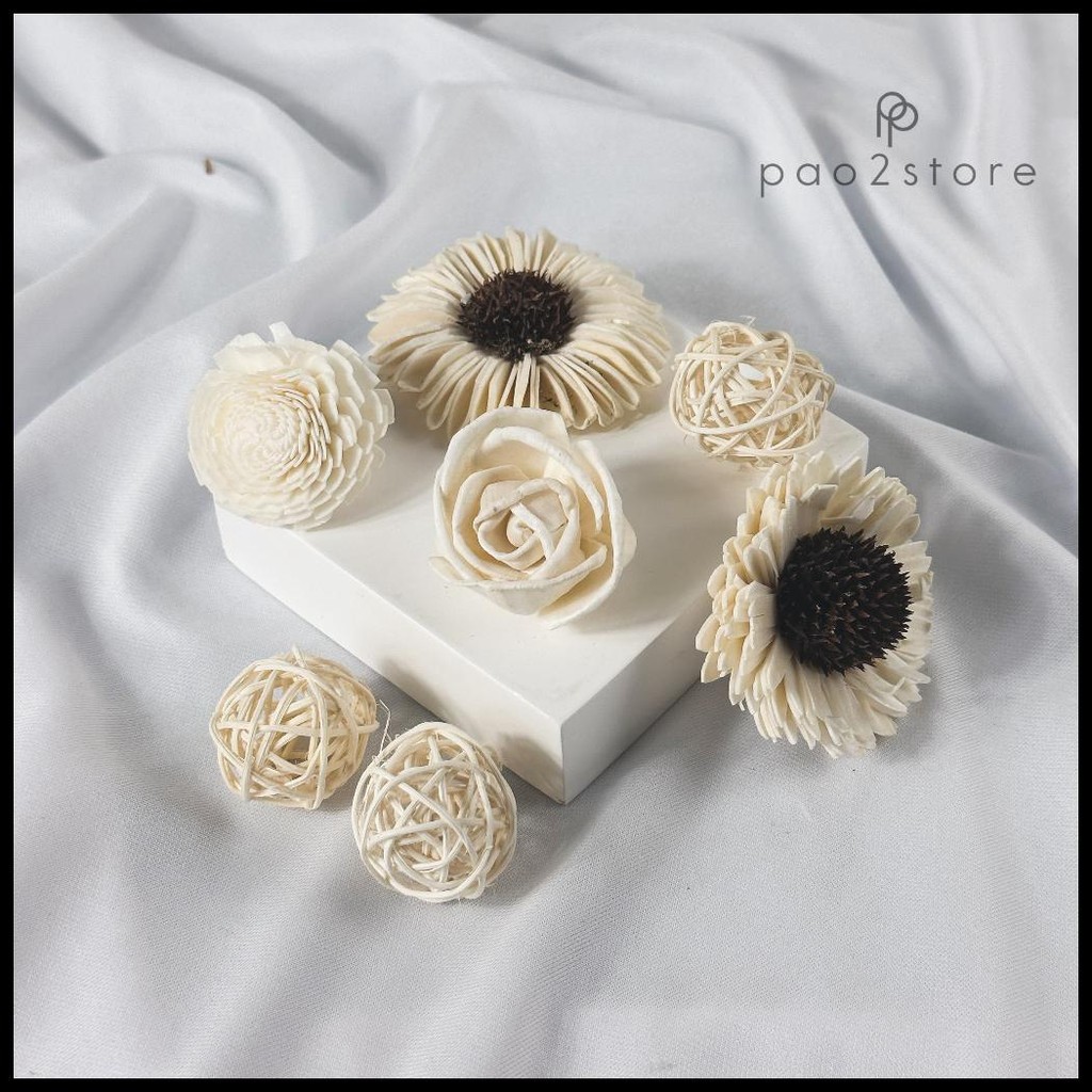 BUNGA REED DIFFUSER - SOLA FLOWER - KERING / DRIED KLOBOT WOOD - ORNAMEN / HIASAN / AKSESORIS PENGHA