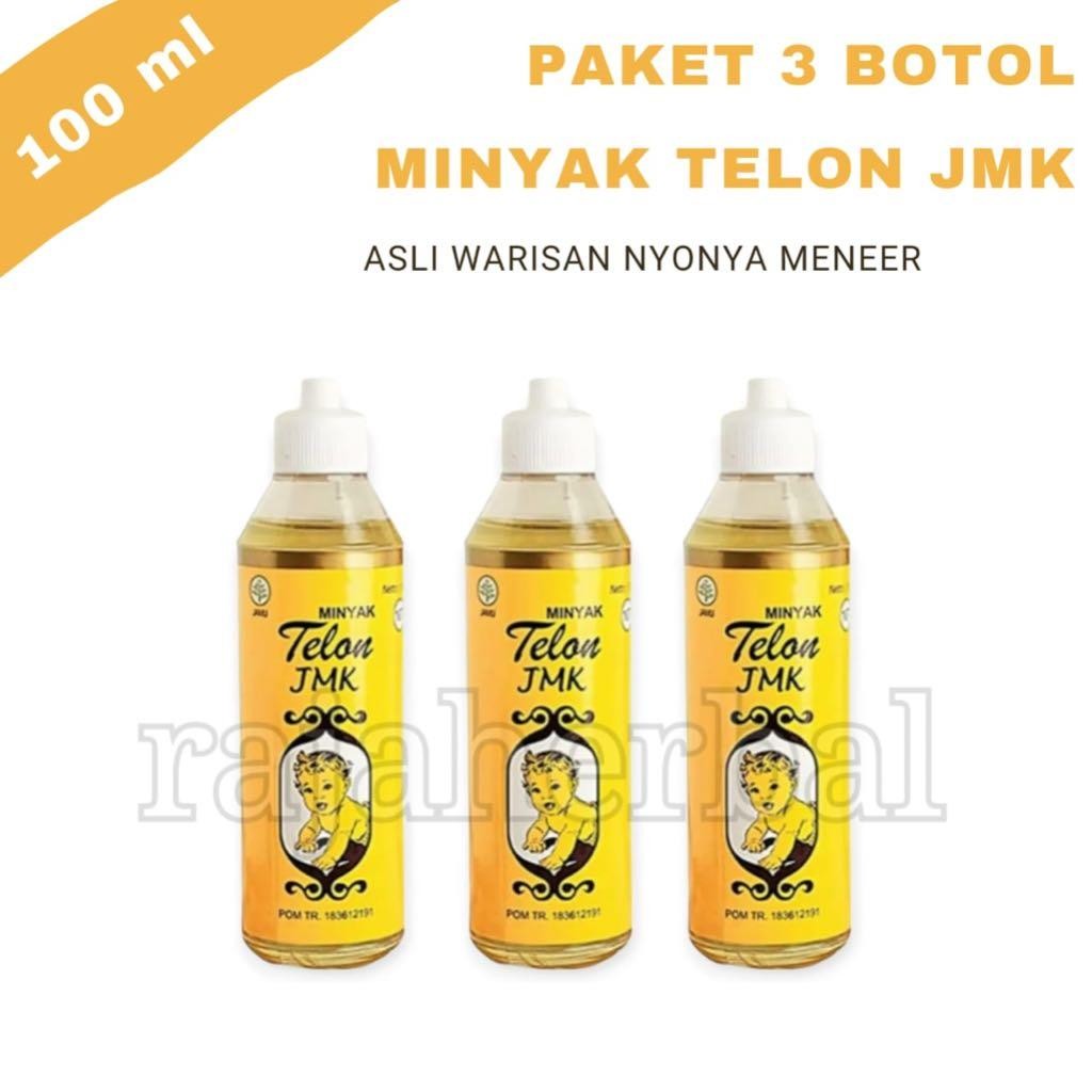 Paket 3 Botol Minyak Telon Jmk 100Ml | Asli Warisan Nyonya Meneer