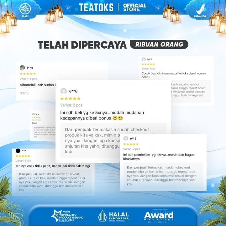 

Teatoks - Teh Herbal Detox Usus Sehat/ Aman Dikonsumsi