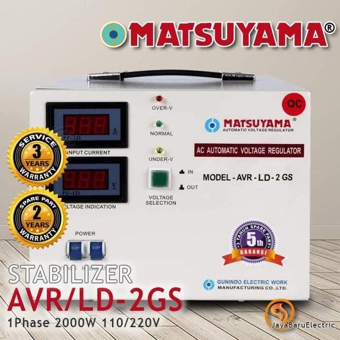 Stabilizer Stavol AVR MATSUYAMA Stavolt 2000 Watt 2kva AVR/L-2GS