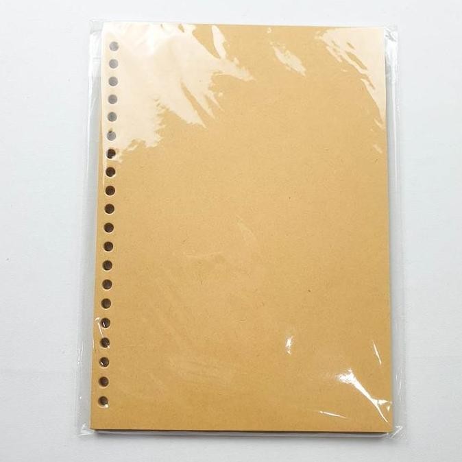 

Hot Sale !!! [Tulis.Id] Basic Brown Paper Loose Leaf B5 Binder Paper Blank Ruled