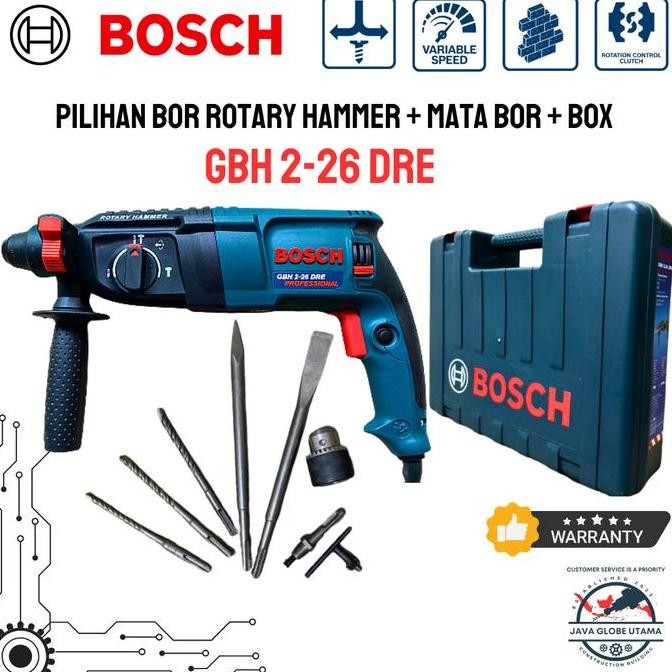 Promo | Promo Diskon Termurah  Mesin Bor Bobok Beton Bosch Gbh 2-26 Dre Hammer Drill 3 Fungsi